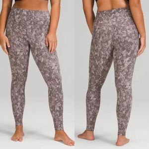 NWT Sz 20 Lululemon Align High-Rise Pant 28" Hideaway Camo Lunar Rock Multi
